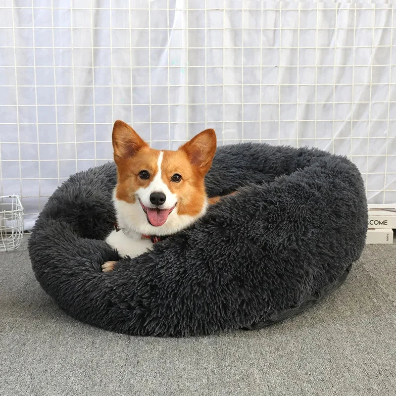 Somna Pets™ Ultra-Soft Plush Dog Bed – Cozy Washable Calming Bed for Small, Medium & Large Dogs